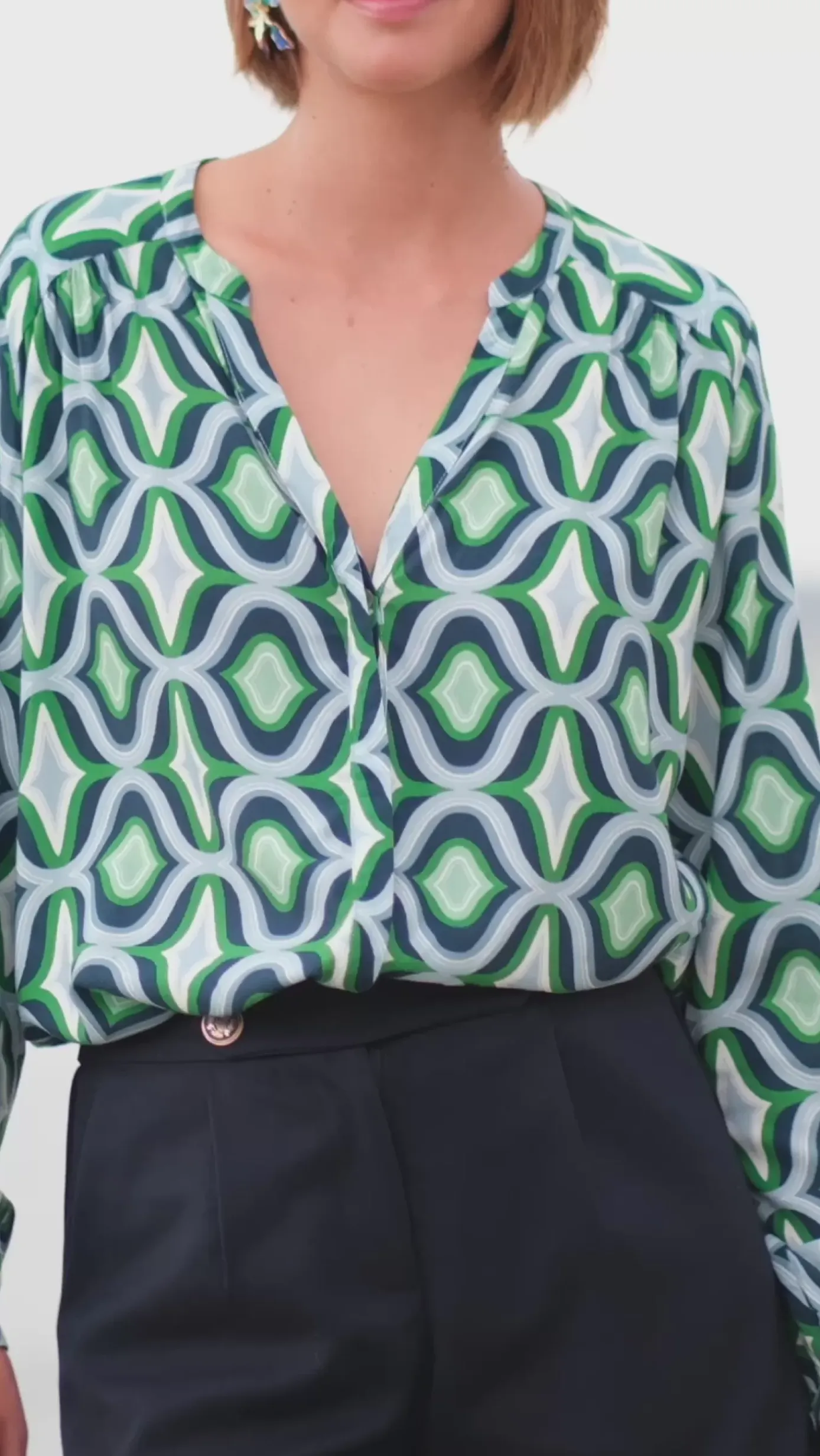 Blouses & Chemisiers|LA PETITE ÉTOILE Blouse Aveline Geo