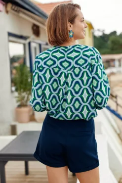 Blouses & Chemisiers|LA PETITE ÉTOILE Blouse Aveline Geo