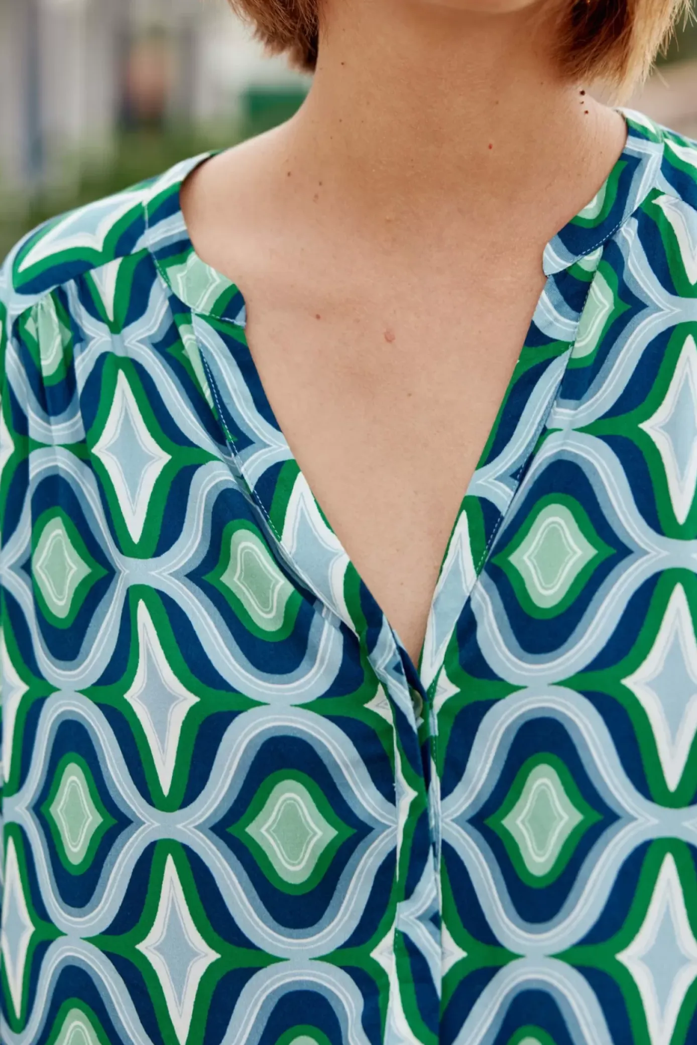 Blouses & Chemisiers|LA PETITE ÉTOILE Blouse Aveline Geo