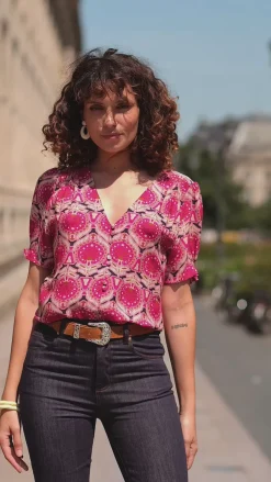 Blouses & Chemisiers|LA PETITE ÉTOILE Blouse Katarina Aztek