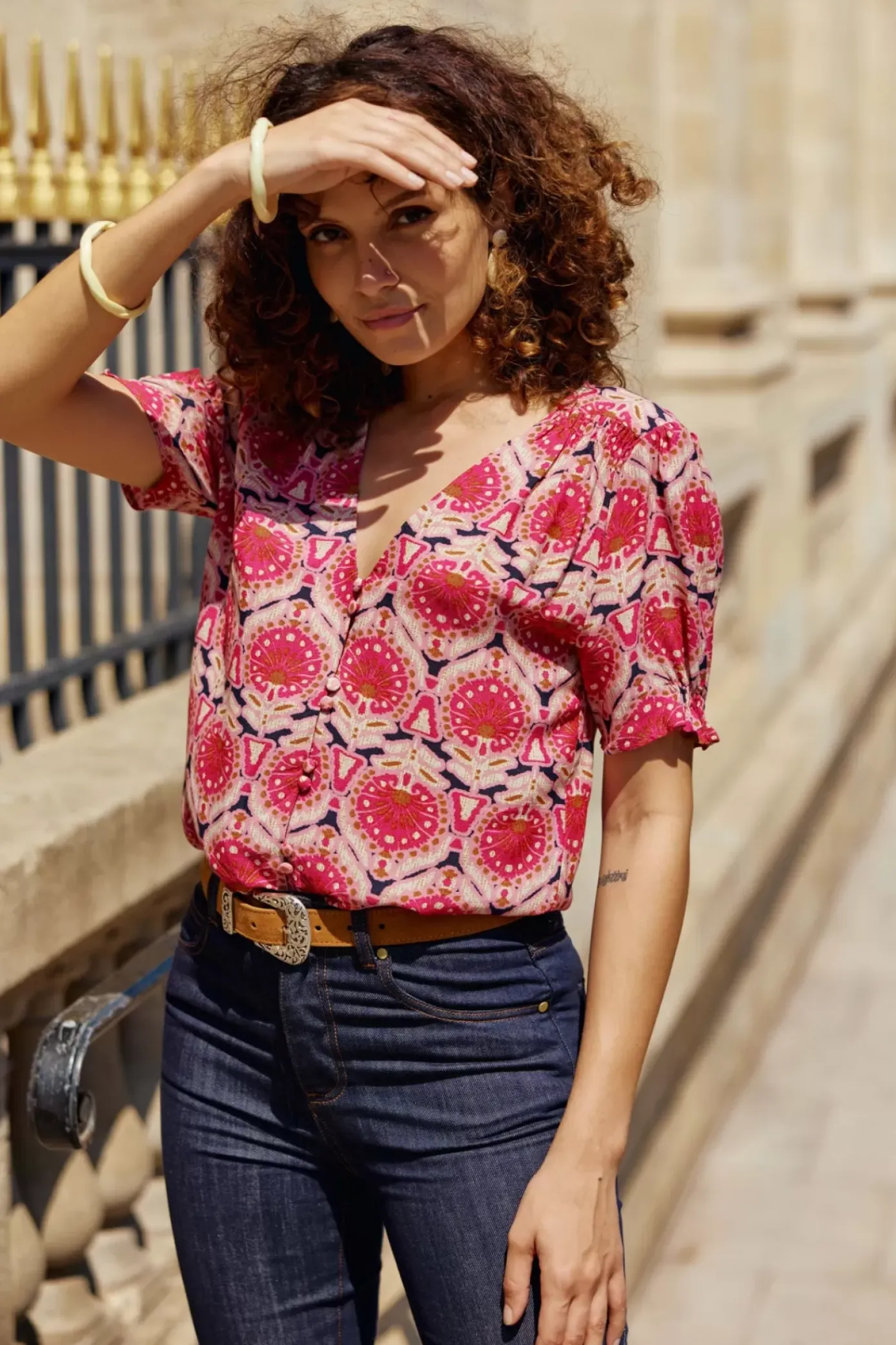 Blouses & Chemisiers|LA PETITE ÉTOILE Blouse Katarina Aztek