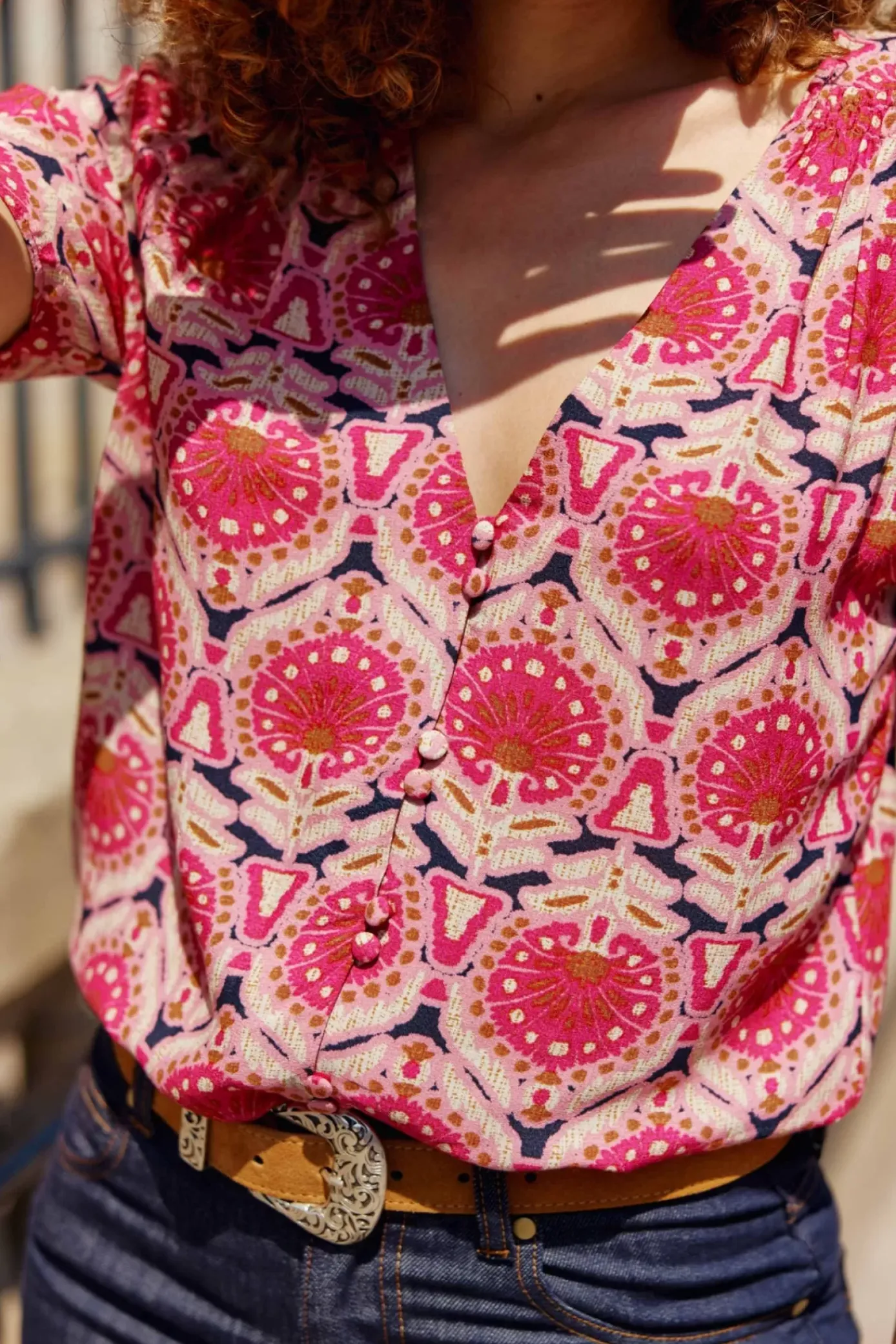 Blouses & Chemisiers|LA PETITE ÉTOILE Blouse Katarina Aztek