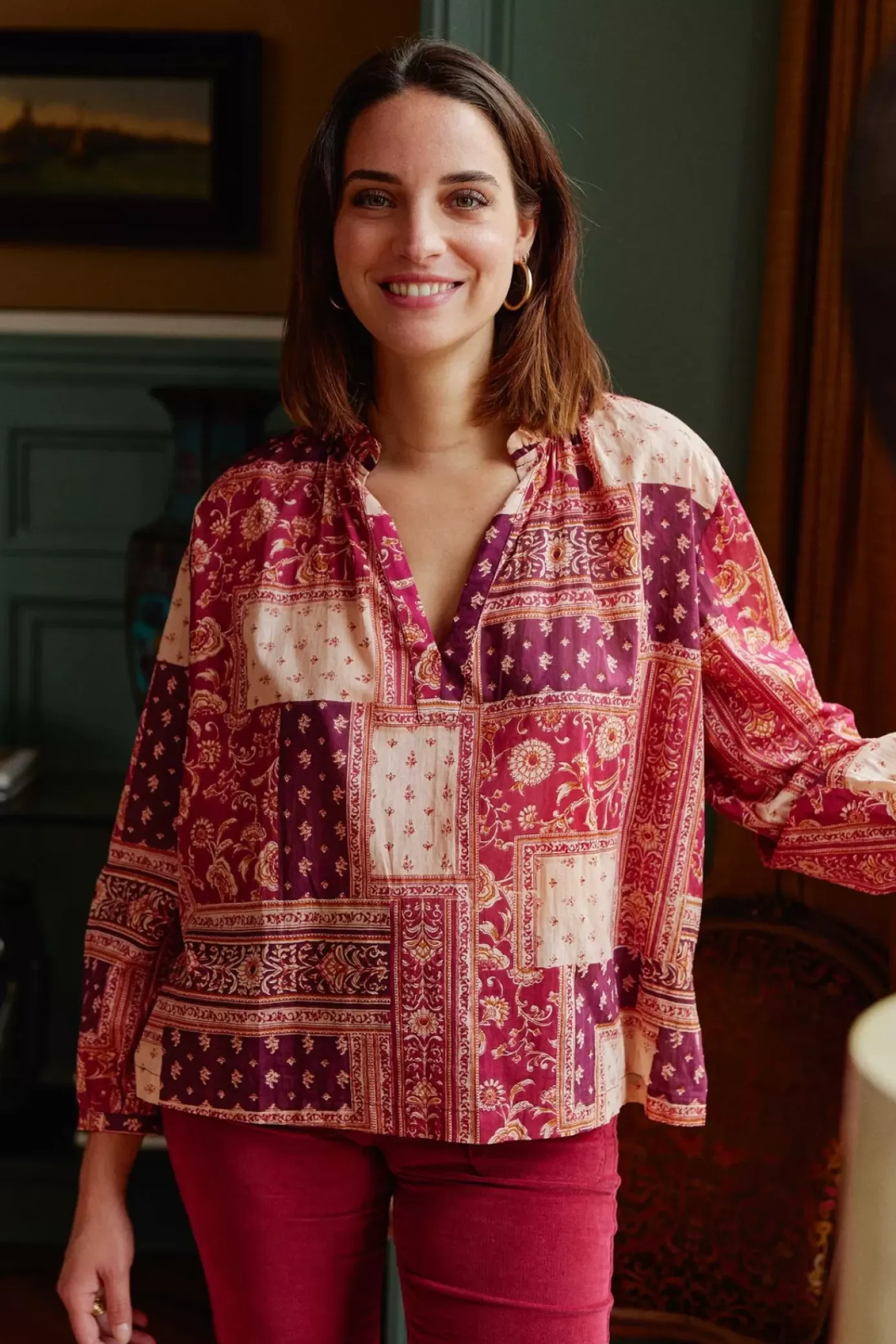 Blouses & Chemisiers|LA PETITE ÉTOILE Blouse Kiana Patchwork