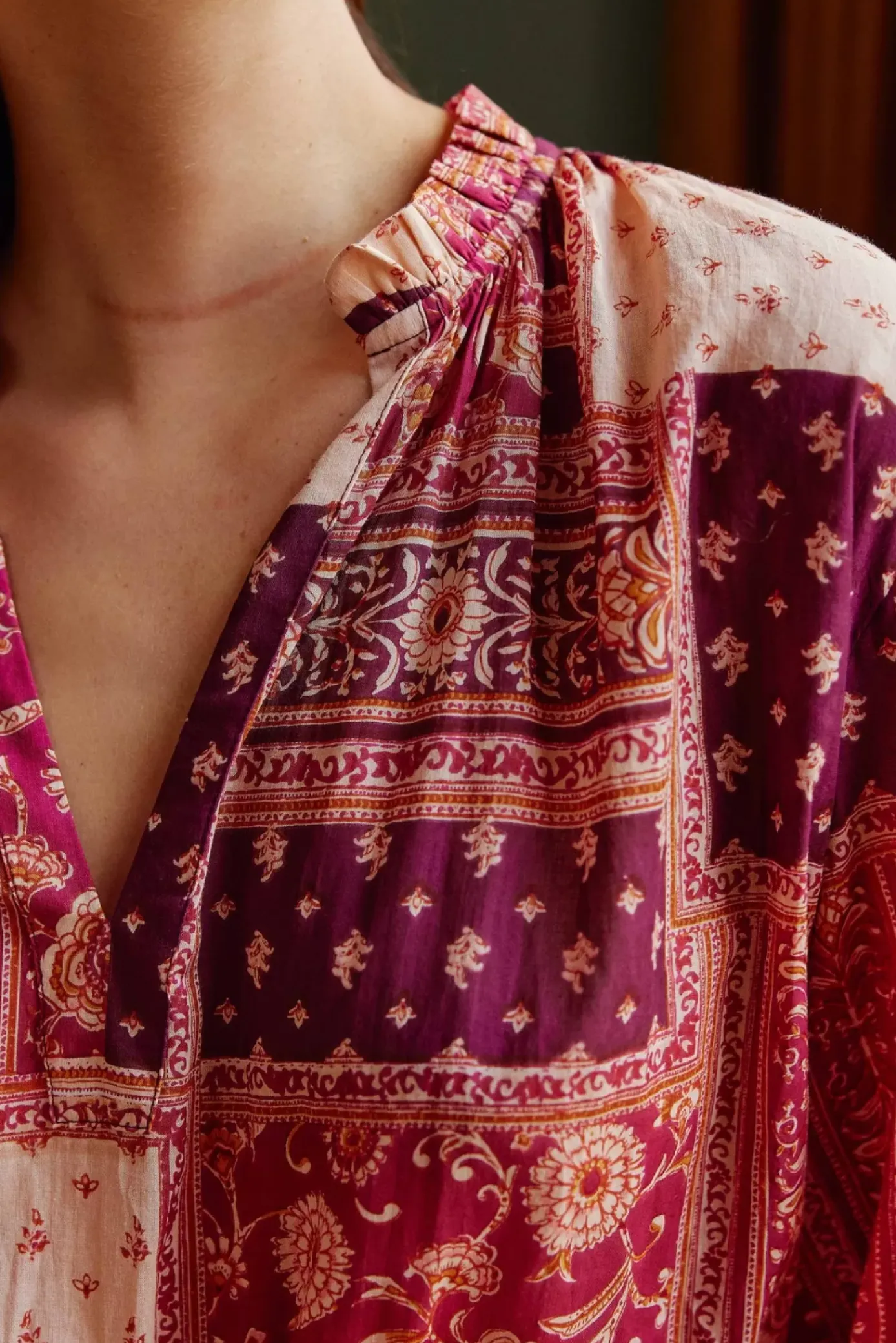 Blouses & Chemisiers|LA PETITE ÉTOILE Blouse Kiana Patchwork