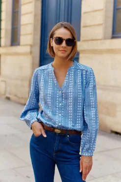 Blouses & Chemisiers|LA PETITE ÉTOILE Blouse Kiera Bleu