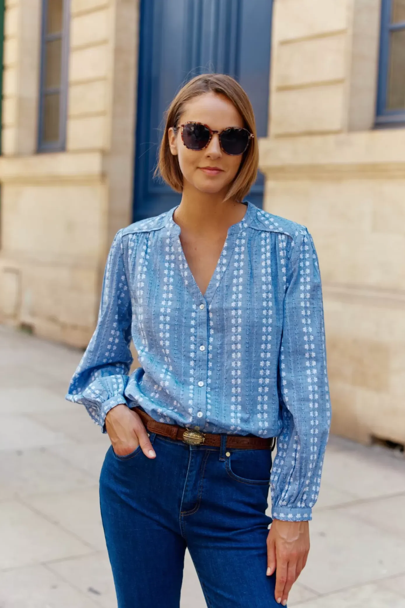 Blouses & Chemisiers|LA PETITE ÉTOILE Blouse Kiera Bleu