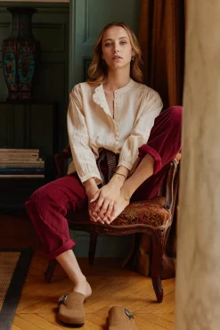 Blouses & Chemisiers|LA PETITE ÉTOILE Blouse Lonia Poudre Raye