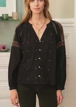 Blouses & Chemisiers|LA PETITE ÉTOILE Blouse Sloane Noir