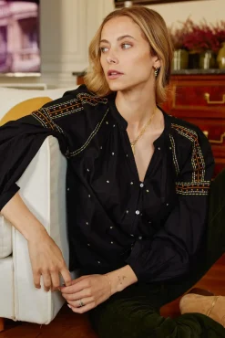 Blouses & Chemisiers|LA PETITE ÉTOILE Blouse Sloane Noir