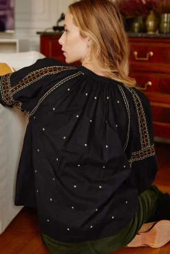 Blouses & Chemisiers|LA PETITE ÉTOILE Blouse Sloane Noir