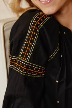 Blouses & Chemisiers|LA PETITE ÉTOILE Blouse Sloane Noir