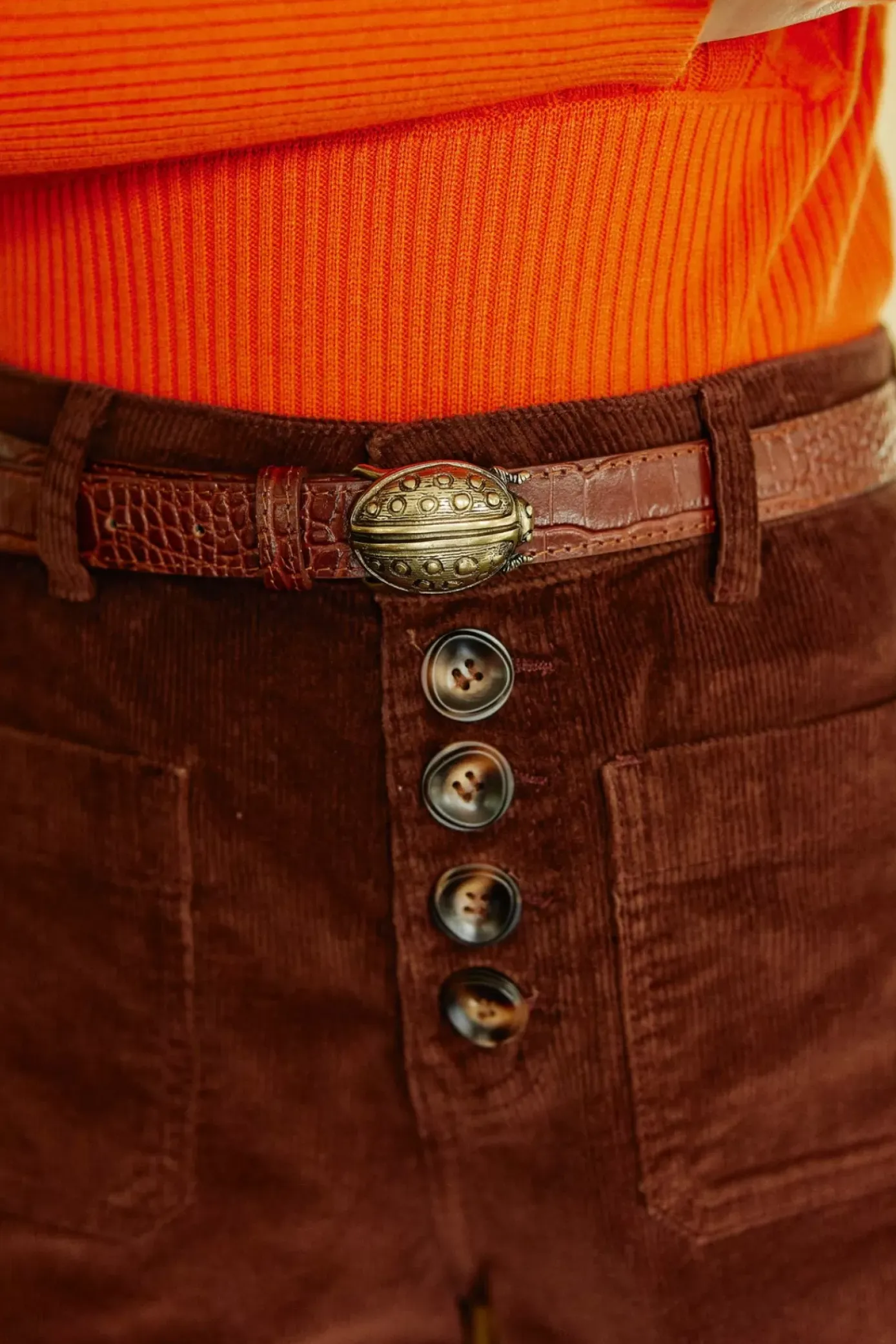 Accessoires|LA PETITE ÉTOILE Ceinture Coccinelle Marron