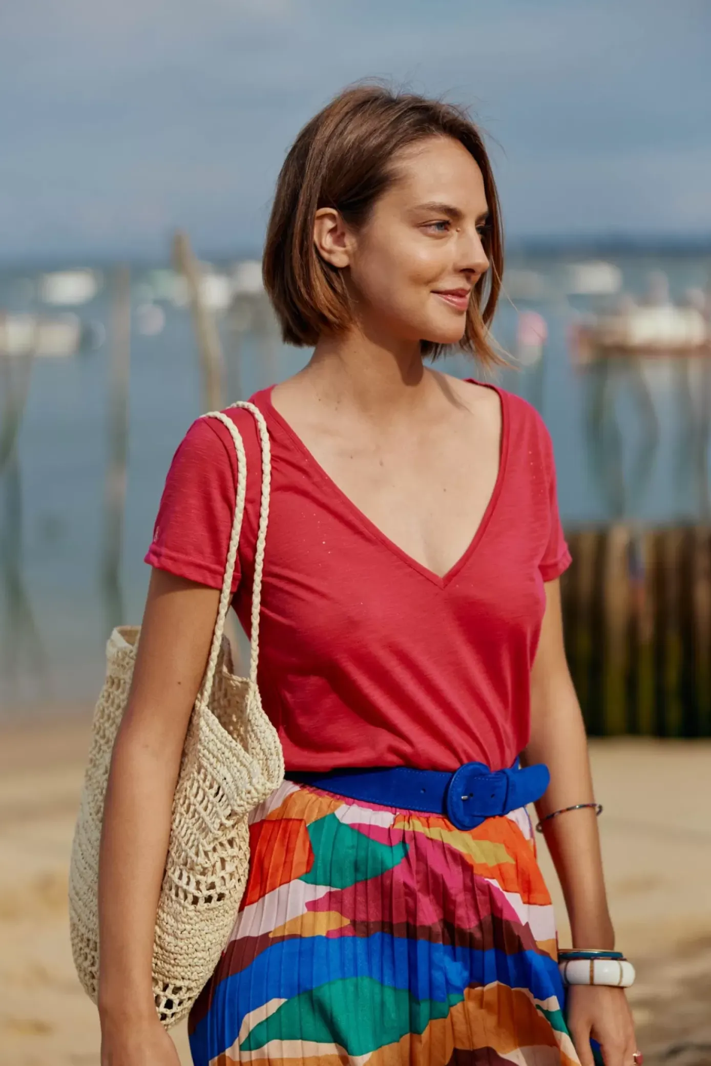 Accessoires|LA PETITE ÉTOILE Ceinture Coral Bleu