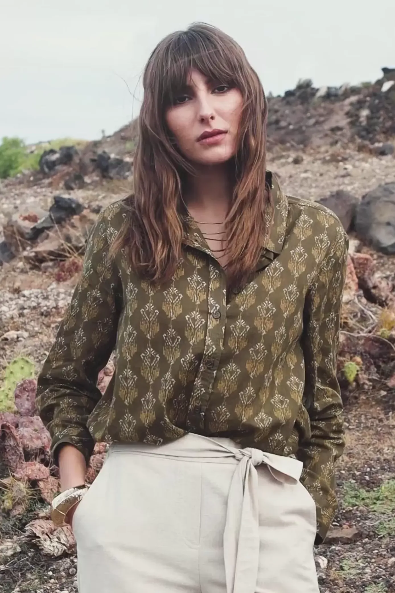 Blouses & Chemisiers|LA PETITE ÉTOILE Chemise Malak Kaki