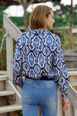 Blouses & Chemisiers|LA PETITE ÉTOILE Chemise Sanda Bleu