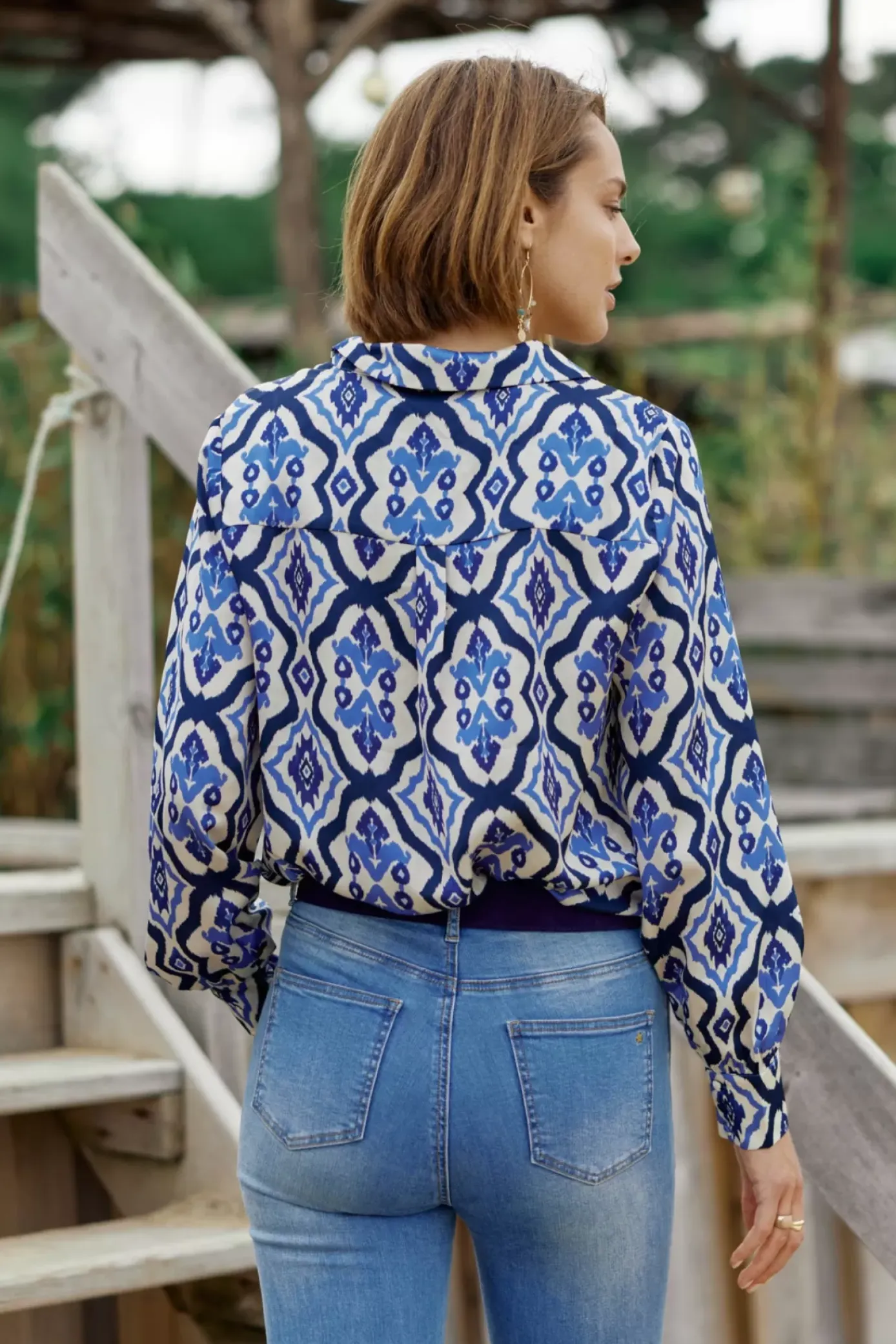 Blouses & Chemisiers|LA PETITE ÉTOILE Chemise Sanda Bleu