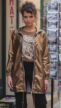 Manteaux & Vestes|LA PETITE ÉTOILE Coupe-Vent Rainy Long Bronze