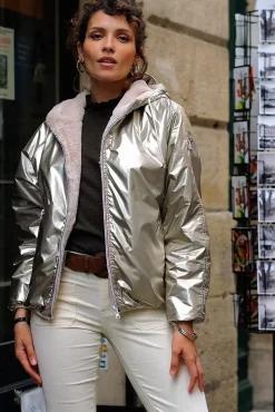 Manteaux & Vestes|LA PETITE ÉTOILE Coupe-Vent Reversible Stalia F Or
