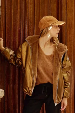 Manteaux & Vestes|LA PETITE ÉTOILE Coupe-Vent Reversible Stalia F Bronze