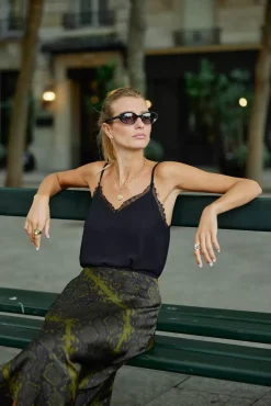 Tops|LA PETITE ÉTOILE Debardeur Anika Noir