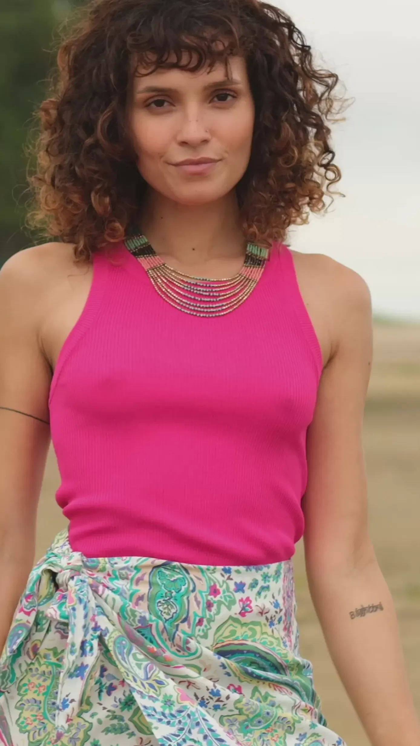 Tops|LA PETITE ÉTOILE Debardeur Juanitta Fushia