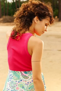 Tops|LA PETITE ÉTOILE Debardeur Juanitta Fushia