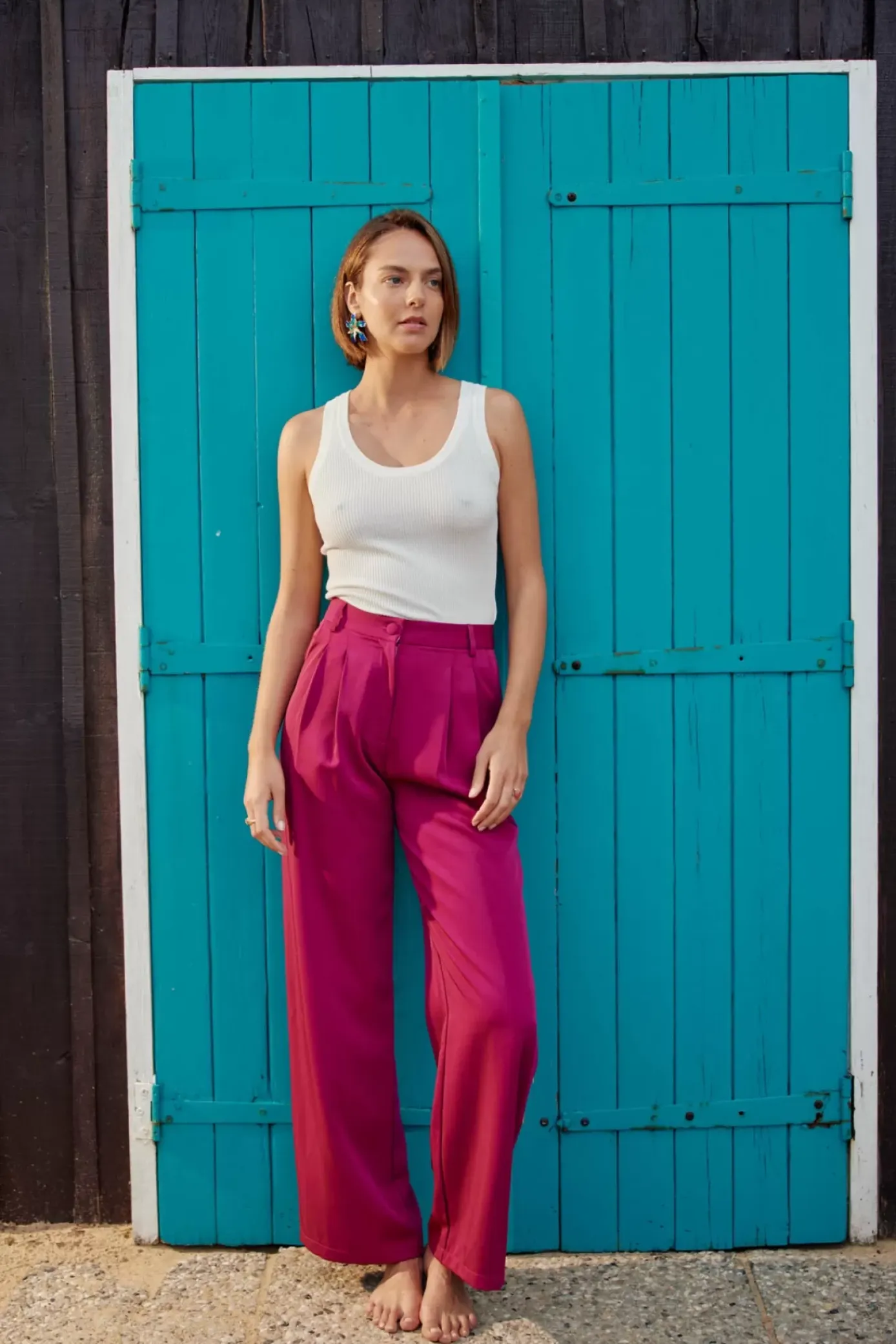 Tops|LA PETITE ÉTOILE Debardeur Lorano Ecru