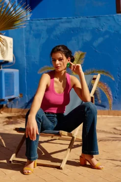 Tops|LA PETITE ÉTOILE Debardeur Lorano Fushia