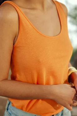 Tops|LA PETITE ÉTOILE Debardeur Matilda Orange
