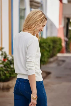 Mailles|LA PETITE ÉTOILE Gilet Elsaa Ecru