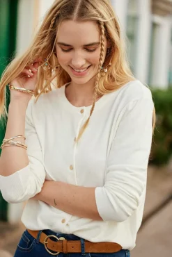 Mailles|LA PETITE ÉTOILE Gilet Elsaa Ecru