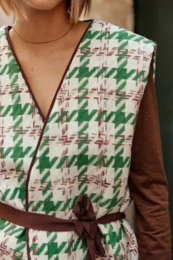Manteaux & Vestes|LA PETITE ÉTOILE Gilet Gifur Pied De Poule