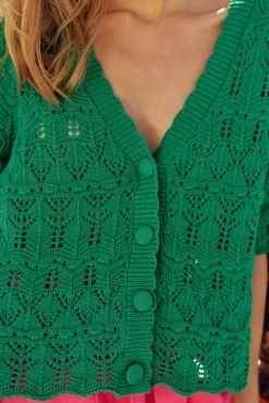 Mailles|LA PETITE ÉTOILE Gilet Rowena Vert
