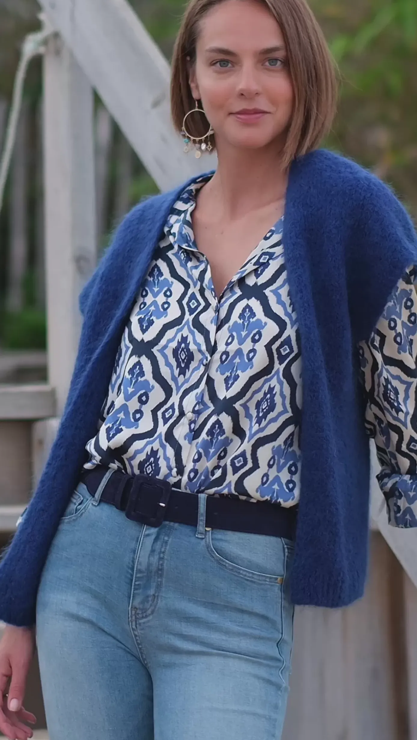 Mailles|LA PETITE ÉTOILE Gilet Sade Bleu