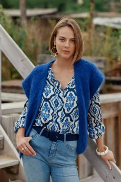 Mailles|LA PETITE ÉTOILE Gilet Sade Bleu