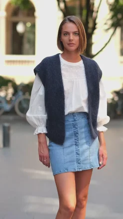 Mailles|LA PETITE ÉTOILE Gilet Sade Marine