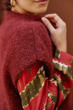 Mailles|LA PETITE ÉTOILE Gilet Sade Framboise