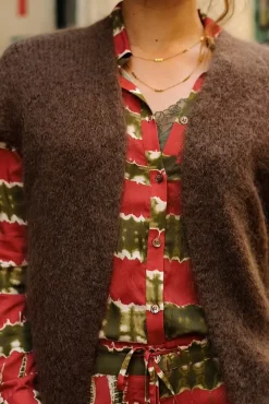 Mailles|LA PETITE ÉTOILE Gilet Sade Marron