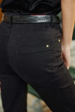 Pantalons & Jeans|LA PETITE ÉTOILE Jean Brieg Toile Noir