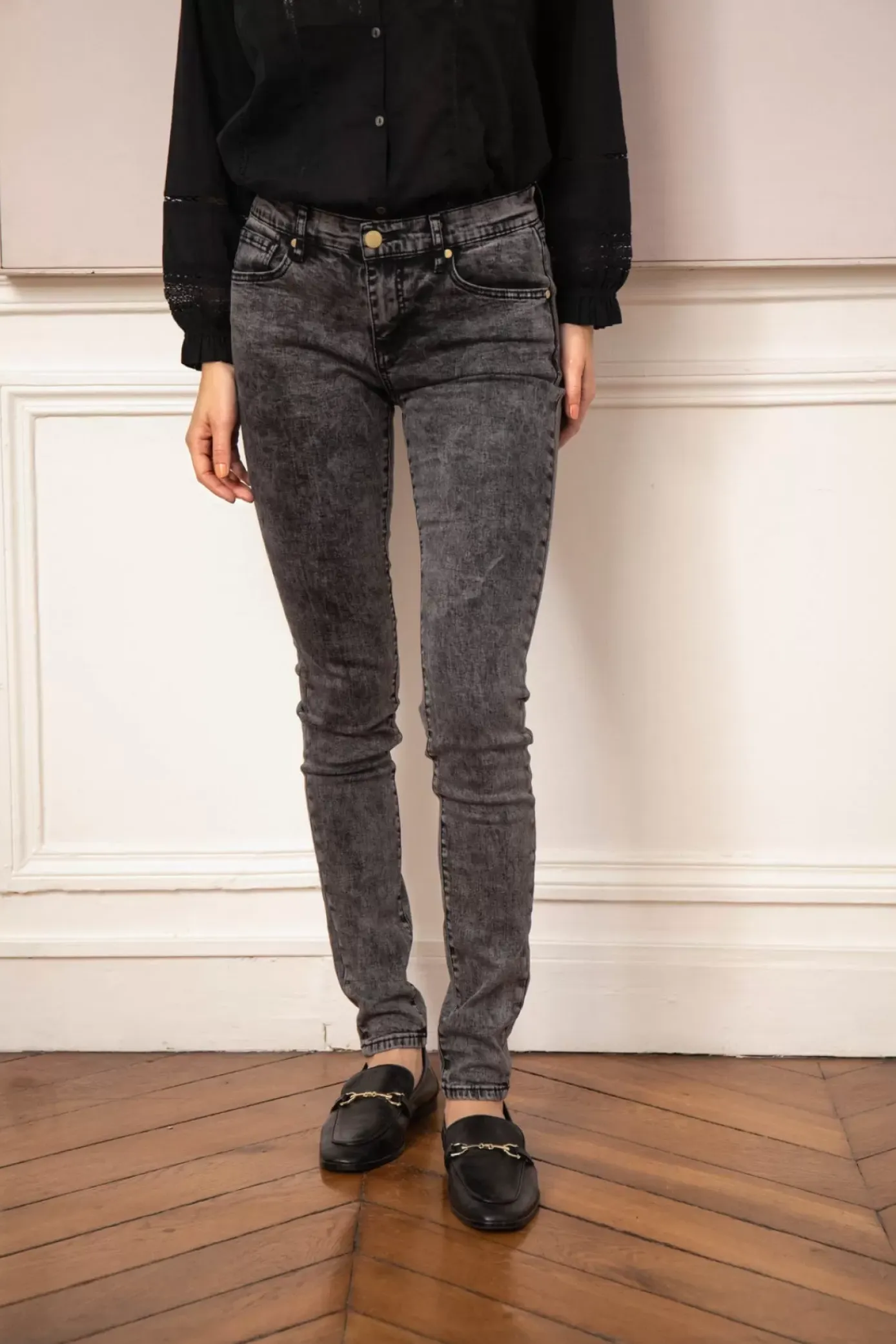 Pantalons & Jeans|LA PETITE ÉTOILE Jeans Maude Gris