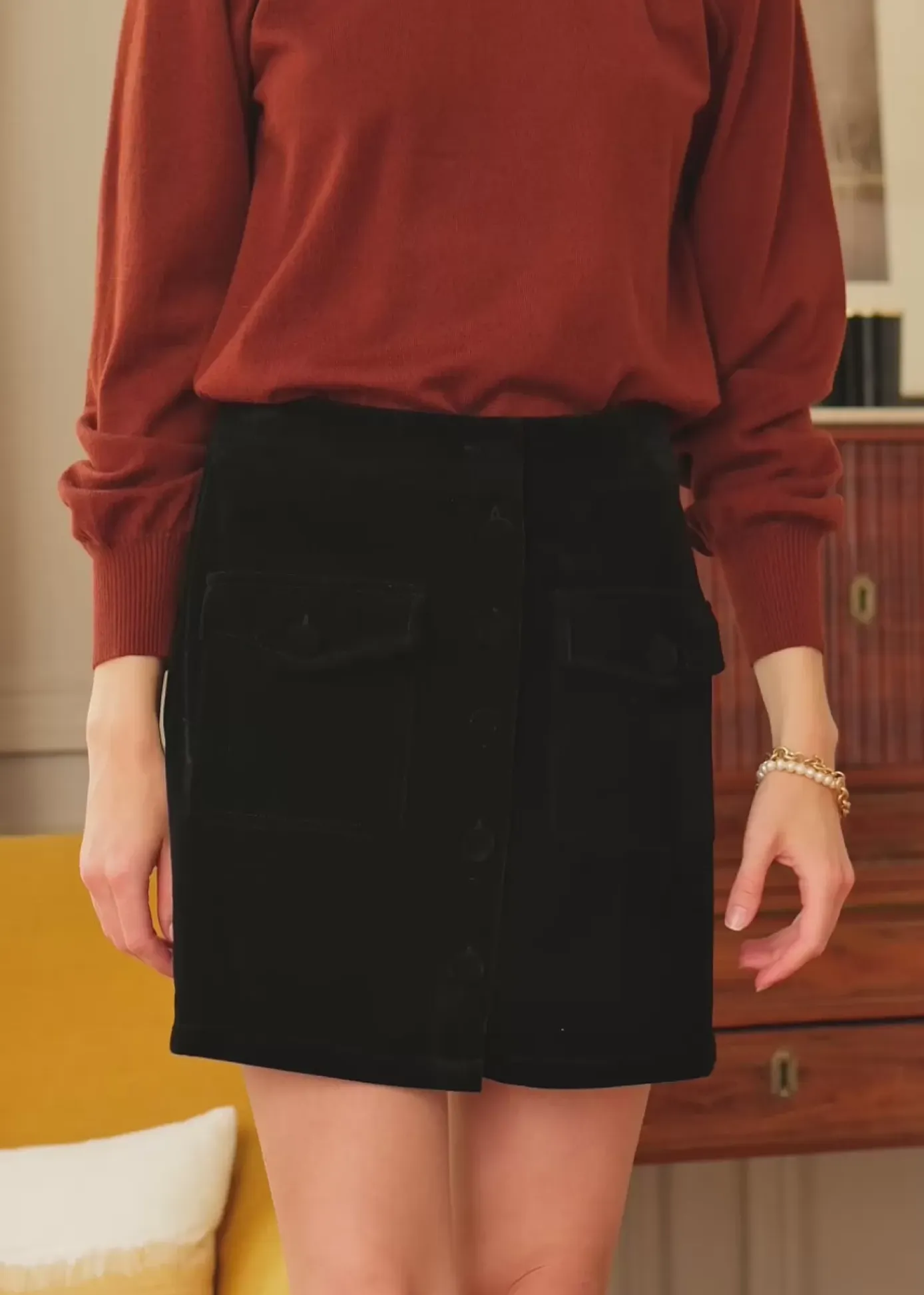 Jupes & Shorts|LA PETITE ÉTOILE Jupe Veveine Noir