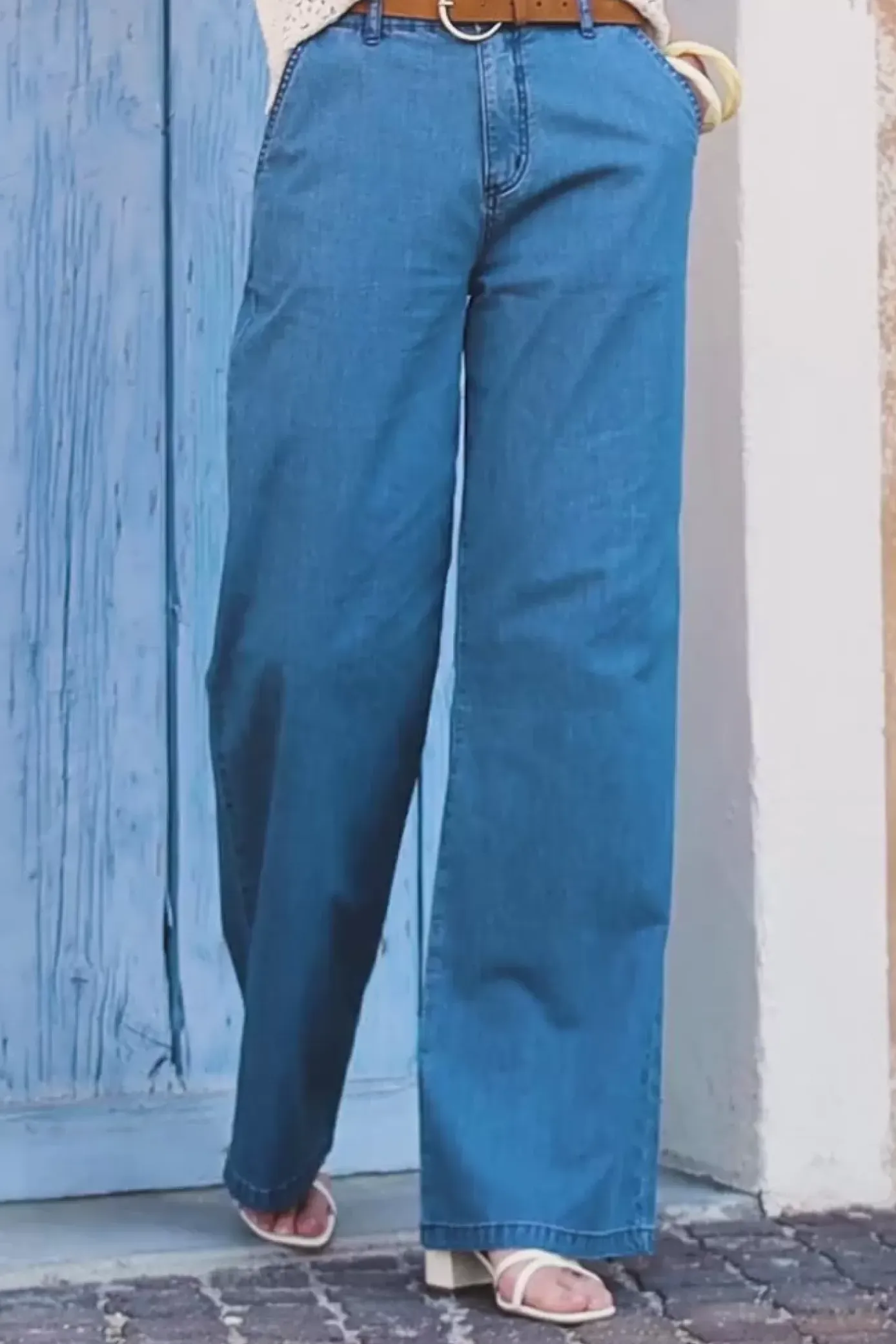 Pantalons & Jeans|LA PETITE ÉTOILE Pantalon Brielle Chambray
