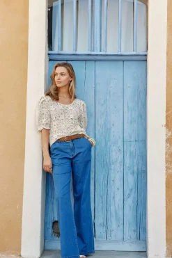 Pantalons & Jeans|LA PETITE ÉTOILE Pantalon Brielle Chambray