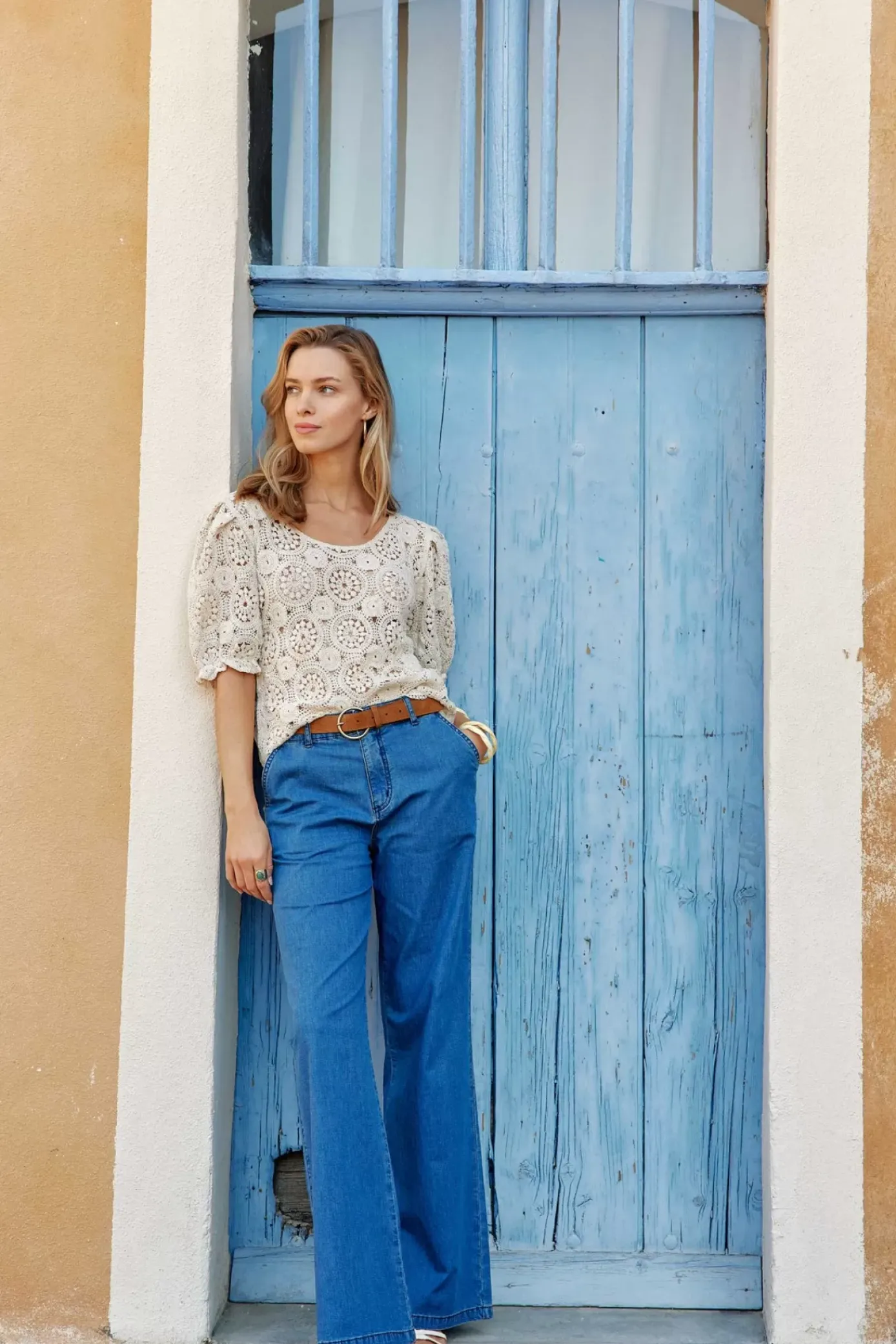 Pantalons & Jeans|LA PETITE ÉTOILE Pantalon Brielle Chambray