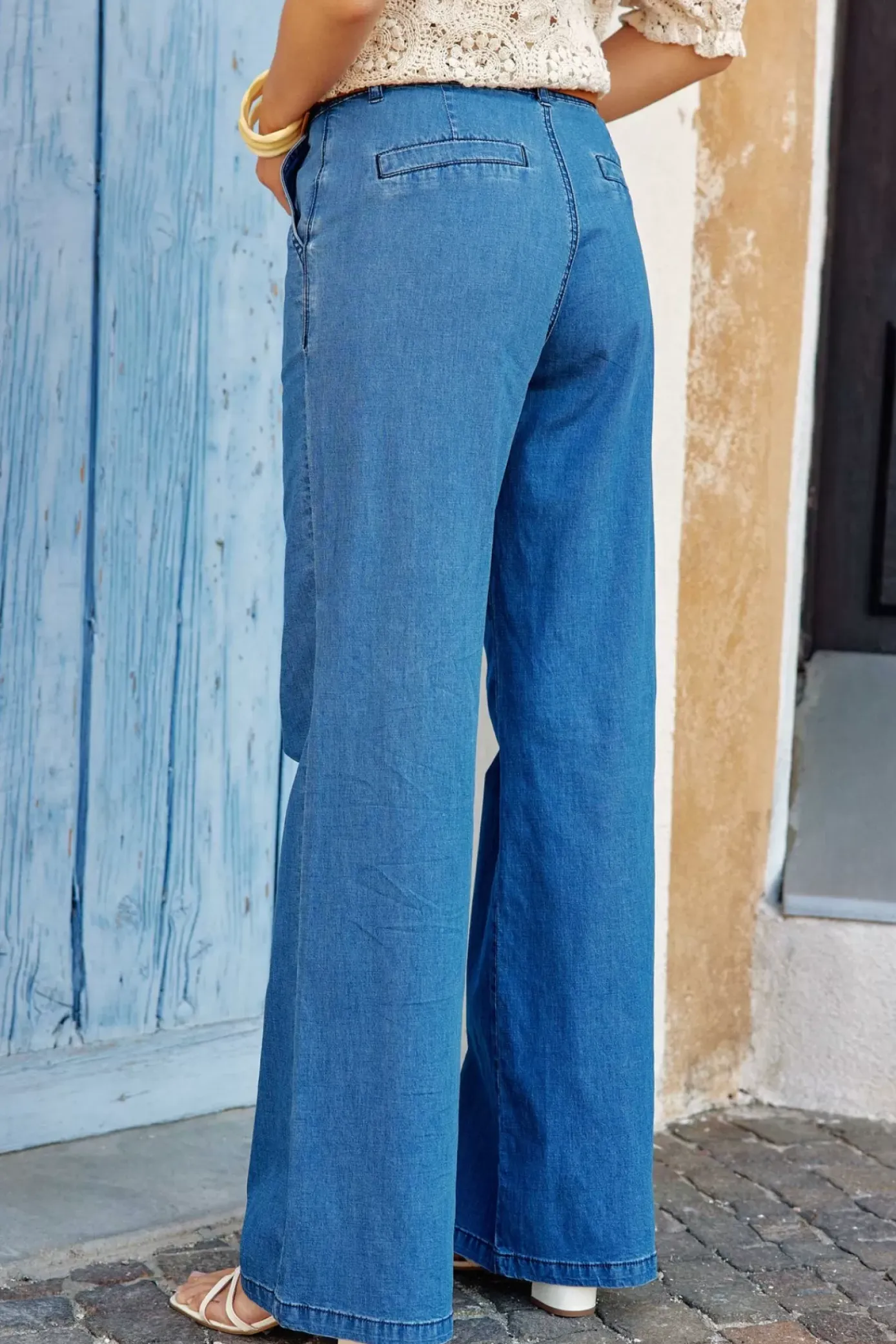 Pantalons & Jeans|LA PETITE ÉTOILE Pantalon Brielle Chambray