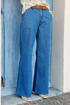 Pantalons & Jeans|LA PETITE ÉTOILE Pantalon Brielle Chambray