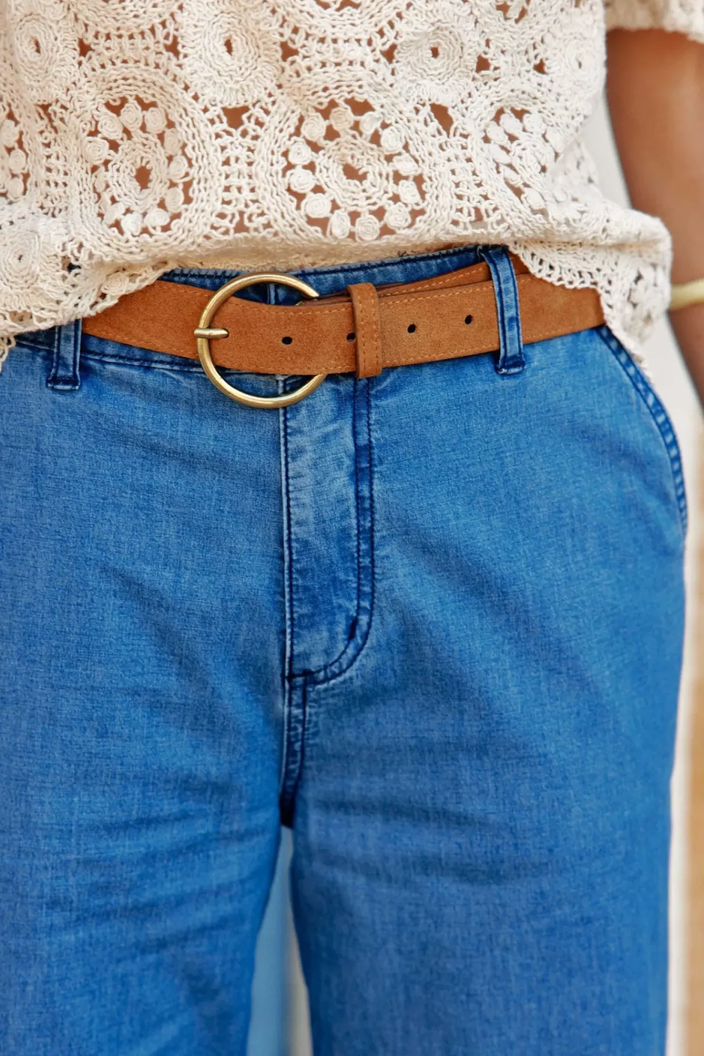 Pantalons & Jeans|LA PETITE ÉTOILE Pantalon Brielle Chambray