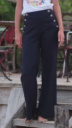 Pantalons & Jeans|LA PETITE ÉTOILE Pantalon Cady Marine