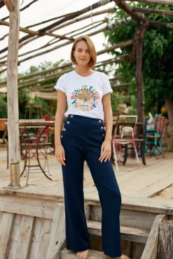 Pantalons & Jeans|LA PETITE ÉTOILE Pantalon Cady Marine