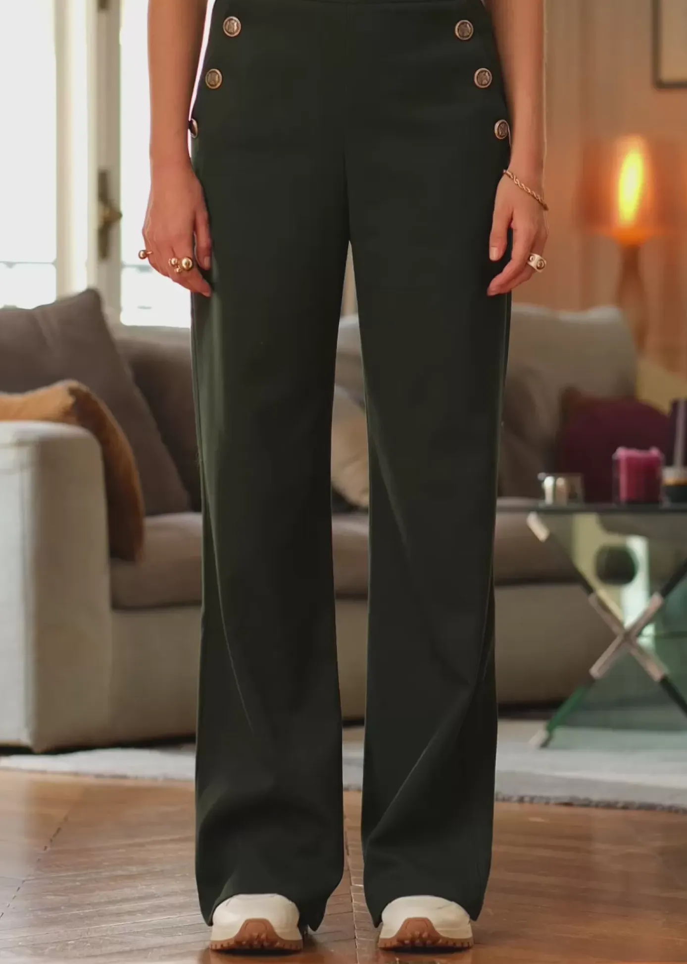 Pantalons & Jeans|LA PETITE ÉTOILE Pantalon Cady Vert